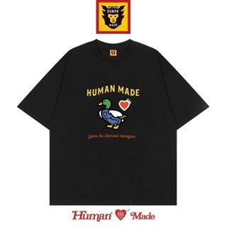 Human MADE เสื้อยืดแขนสั้น ผ้าฝ้ายแท้ พิมพ์ลาย ทรงหลวม สไตล์ญี่ปุ่น แนวสตรีท สําหรับผู้ชาย และผู้หญิง