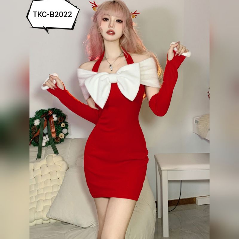 ริบบิ้นใหญ่ ชุดคริสต์มาส คอสเพลย์ รหัสคริสต์มาส TKC-B2022