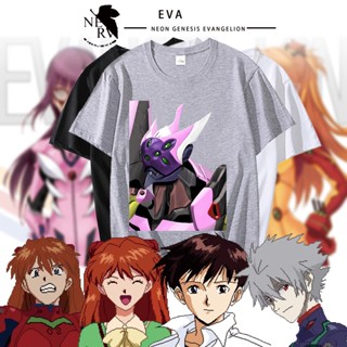 เสื้อแฟชั่นผญ EVA Katsuragi Misato เสื้อเชิ้ตชาย เสื้อผ้าแฟชั่นเสื้อยืด ธรรมดา เสื้อคนอ้วนผญ เสื้อตราหานคู่