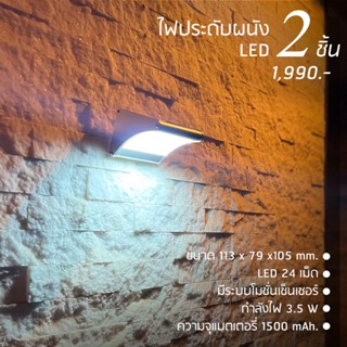 โซล่าเซลล์ประดับผนัง LED 24  เม็ด และ 48 เม็ด