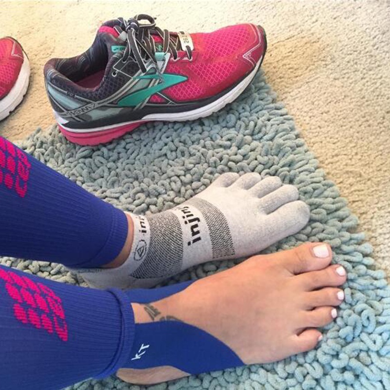 Injinji Five-Finger Sneakers Socks Low-cut Thin Running Sports COOLMAX Sweat-absorbent Quick-drying Yoga Cycling for Men #3