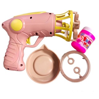 ของเล่นเป่าฟองสบู่ Bubble Gun รุ่นใส่ถ่าน + สามารถเอามาเป็นพัดลมแก้ร้อนได้ #545ฺB