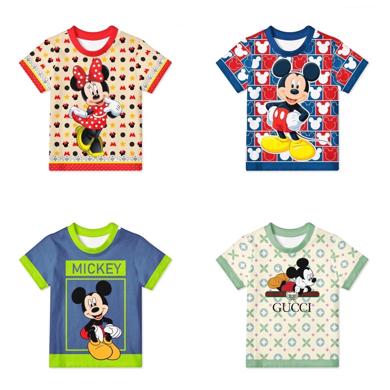 เสื้อเด็กพิมพ์ลายมิกกี้เมาส์