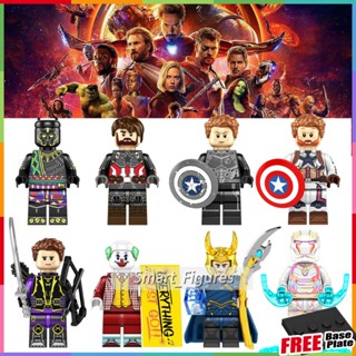 Captain America Minifigures Hawkeye Joker Loki Iron Man TChaka ของเล่นของขวัญ Mini Figures CY1008 สร้างปริศนา