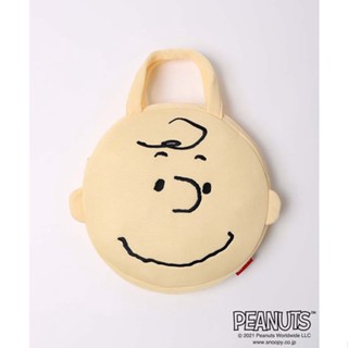 กระเป๋าหิ้ว Snoopy ChaLaundrin Bag แบบหัว Charlie Brown ขนาด 28 x 28 x 3 ซม. หูยาว 31.5 ซม.