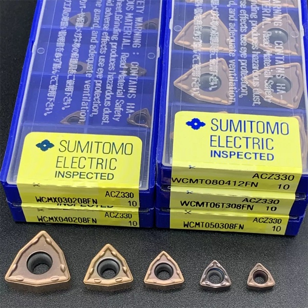 (10เม็ด) INSERT สำหรับ UDRILL Sumitomo WCMX030208 WCMX040208 WCMT050308 WCMT06T308 WCMT0804