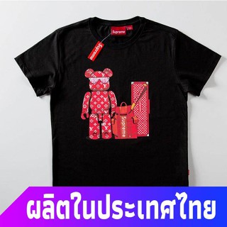 เสื้อยืดโอเวอร์ไซส์สุพรีมเสื้อยืดผู้ชายและผู้หญิง Supreme Robot BEAR เสื้อยืดลำลองสำหรับผู้ชายผู้หญิง Supreme Sports T-s