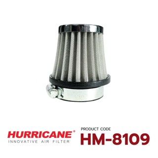 HURRICANE กรองอากาศสแตน , ผ้าแดง Universal ( Open filter ) HM-8109