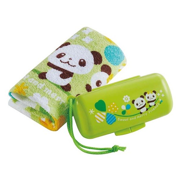 ชุดผ้าเช็ดตัวและเคส Run-Run Panda Lucky Clover