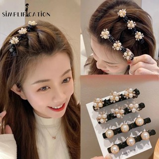 แฟชั่น Rhinestones ดอกไม้ถักกิ๊บติดผมปากเป็ด / อารมณ์หรูหรารูปฟันเรียบด้านข้างคลิป