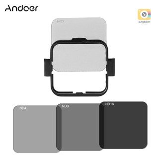 Andoer Square Lens Filter Protector Kit Set(ND2/ND4/ND8/ND16) Replacement for  Hero4 Session w/ Filter Mounting Frame Holder