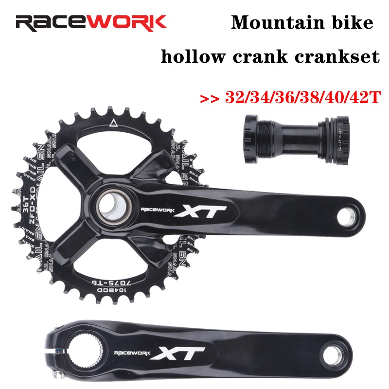 Mtb Crankset 104BCD 170 มม./175 มม.XT Crank แคบกว้าง Chainring 32/34/36/38/40/42T Mountain จักรยาน Crank พร้อมวงเล็บด้านล่าง