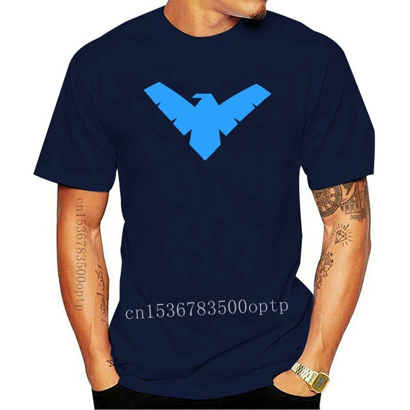 เสื้อยืด Nightwing Nightwing Robin Blue Falcon Bird Symbol Gradient
