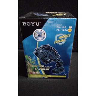 Boyu พัดลมระบายความร้อน สำหรับลดอุณหภุมิตู้ปลา รุ่น FS-120A พัดลมใหญ่ เสียงเบา ความเร็วรอบสูง แปลงไฟ DC ประหยัดพลังงา...