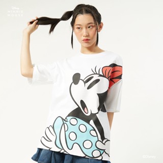 CATCHY x DISNEY เสื้อยืด โอเวอร์ไซส์ ลายมินนี่เม้าส์ ลิขสิทธิ์แท้ พร้อมส่งจากไทย Cotton100% Minnie Mouse Oversized Tee