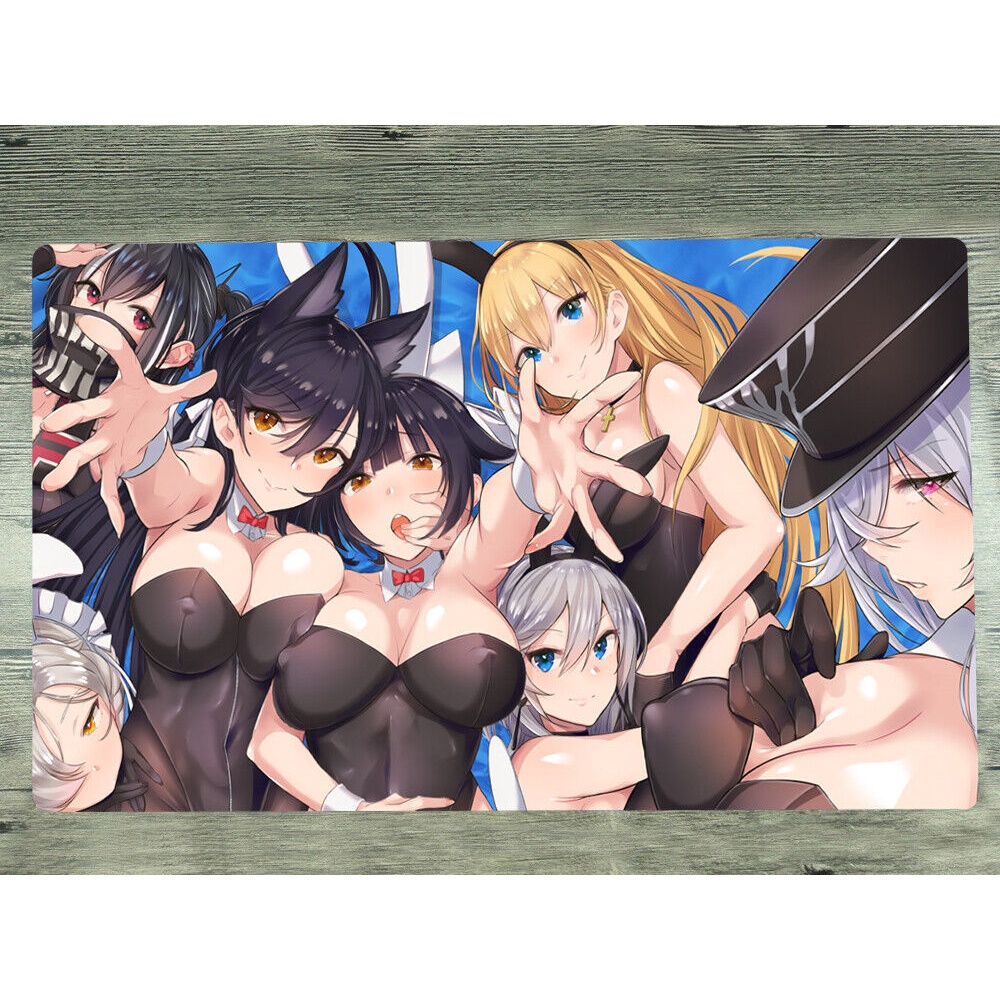 แผ่นรองเมาส์ ลายการ์ตูนอนิเมะ Yugioh Play Mat Azur Lane Takao & Atago CCG TCG สําหรับเล่นเกม #2