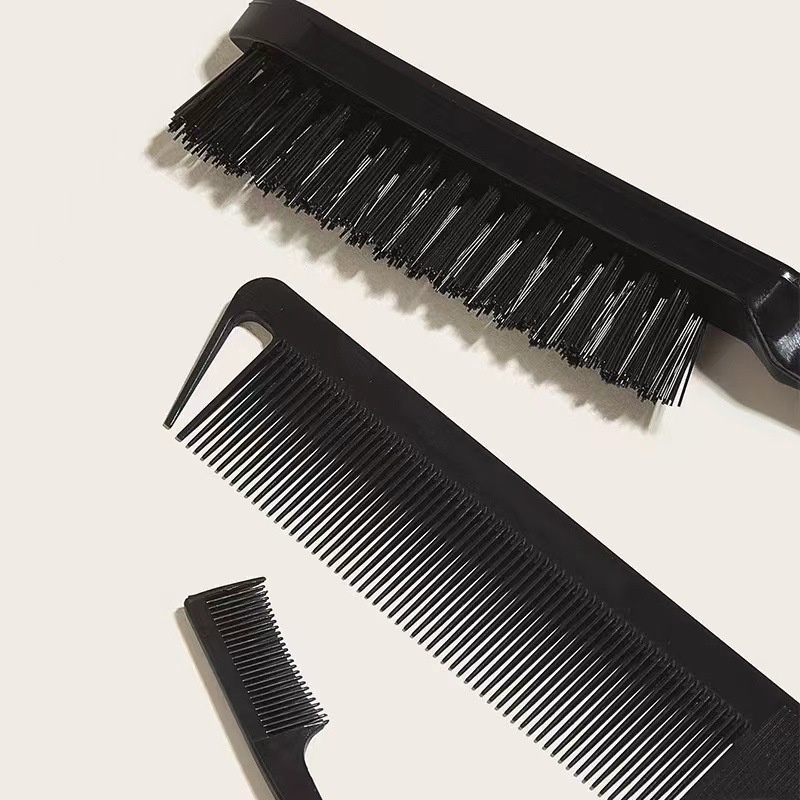 3 ชิ้นไฮไลท์แปรงหวีดัดผมหวีย้อมผมแปรงจัดแต่งทรงผมหวีเครื่องมือร้านเสริมสวย - รูปที่ 2