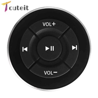 TCUTEIT Wireless Bluetooth-compatible Car Steering Wheel Media Remote Control for iOS Android