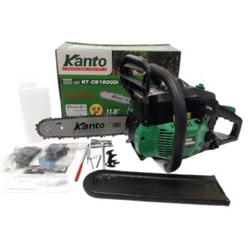 Kanto เลื่อยยนต์ บาร์ 11.5 นิ้ว ตัดเอียงได้ KT-CS1900Di ( เลื่อยโซ่ ) (โซ่ 3 เส้น) เลื่อยโซ่ยนต์ Chain Saw