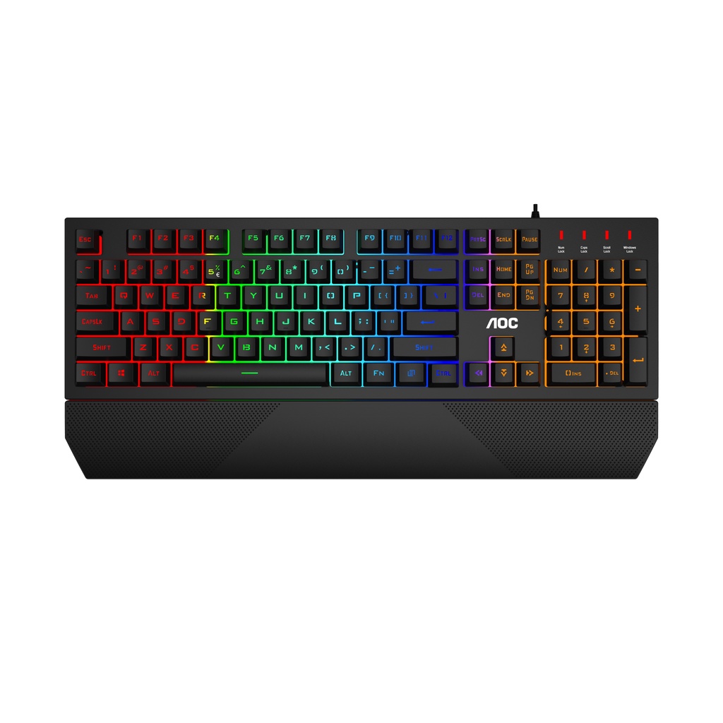 ️กรุงเทพฯด่วน1ชั่วโมง️ AOC GK200 Gaming Keyboard Rainbow LED Backlight GM200 4200 DPI RGB LIGHTING รับประกัน 2 ปี #5