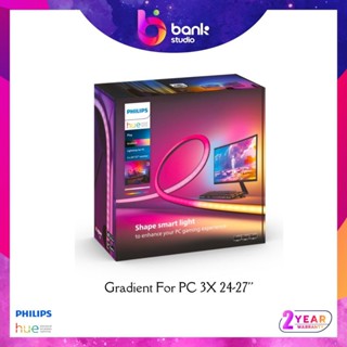 (ประกันศูนย์ 2ปี) ไฟเส้นติดจอมอนิเตอร์ Philips Hue Play Gradient Lightstrip for PC 3X 24-27