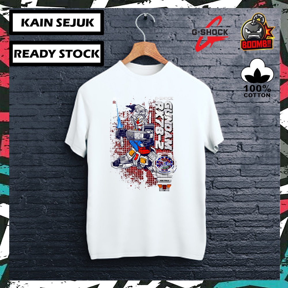 🔥ผ้าฝ้ายพรีเมี่ยม 100%🔥 G SHCOK 4 เสื้อยืดผ้าฝ้าย 100% เสื้อยืด Streetwear ผู้ชายผู้หญิง Unisex Baju