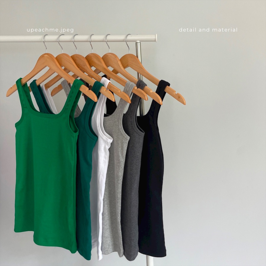 *มีส่งด่วน* upeachme(E8) Tomm Tank [อก-42] เสื้อกล้ามยาวเต็มตัวเข้ารูปพอดีตัว กล้ามสีพื้นยาวปกติ เสื