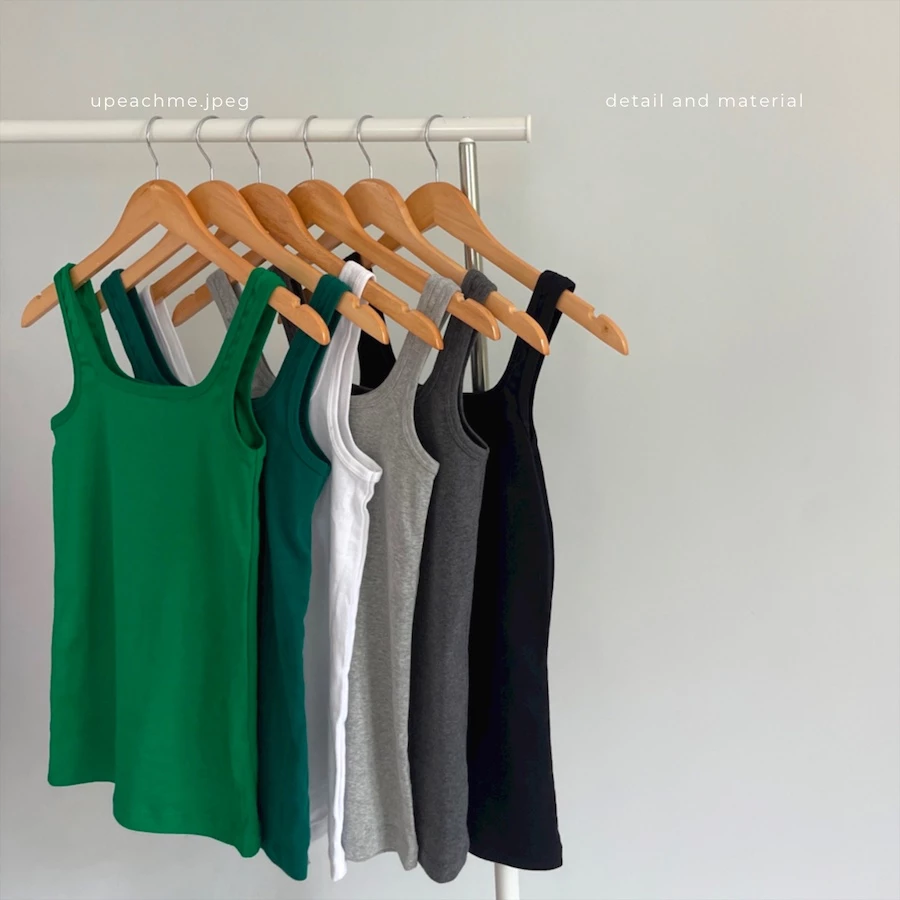 *มีส่งด่วน* upeachme(E8) Tomm Tank [อก-42] เสื้อกล้ามยาวเต็มตัวเข้ารูปพอดีตัว กล้ามสีพื้นยาวปกติ เสื้อแขนกุดยาวเต็มตัว