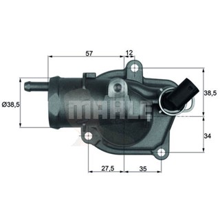 TI 31 92 วาลว์น้ำ+เสื้อ BENZ OM646 ดีเซล / W203 W211 6462001115 (ยี่ห้อ MAHLE)