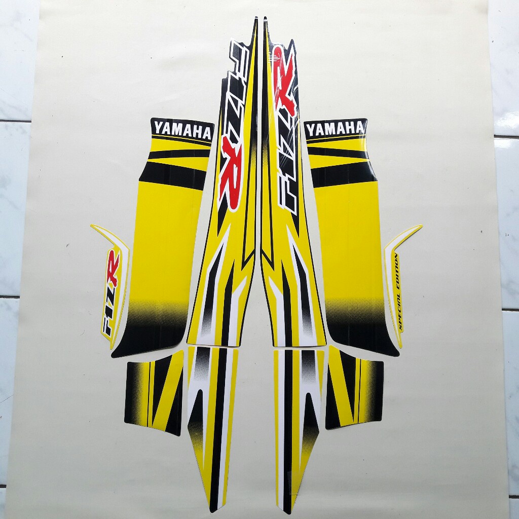 Yamaha F1ZR Special Edition Yellow Motorcycle Striping Sticker