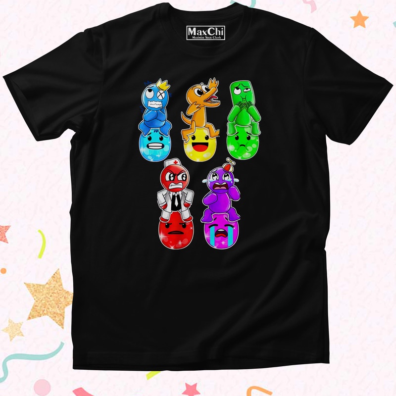 [MaxChi] เสื้อยืดเด็ก Rainbow Friends Emotion Family