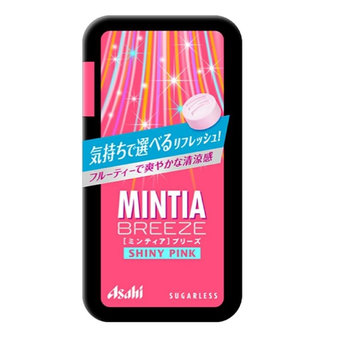 Asahi limited Mintia Breeze Shiny Pink 30 เม็ด ไม่มีน้ำตาล sugarless 1เม็ด สดชื่นนานไป5นาที