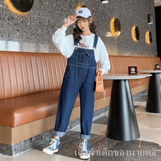 ▦กางเกงยีนส์เด็กผู้หญิง overalls ฤดูใบไม้ผลิและฤดูใบไม้ร่วง 2022 เด็กใหม่ฤดูใบไม้ร่วงสไตล์ต่างประเทศกางเกงแฟชั่นในกางเกง