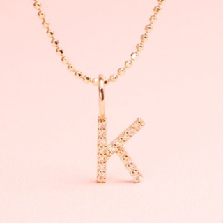 Grace Fine Jewelry จี้เพชรแท้ทองแท้ 9k K Alphabet (จี้อย่างเดียว)