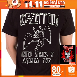 เสื้อวง Led Zeppelin เสื้อยืด เลด เซพเพลิน ร็อคในตำนาน ลายอมตะ เสื้อวินเทจ RCM1670