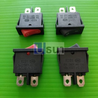 สวิทช์ 9.5x21mm กระดก เปิด ปิด Switch KCD1 2 ขา 6A 250V #สวิทช์ 9.5x21mm (1 ตัว)