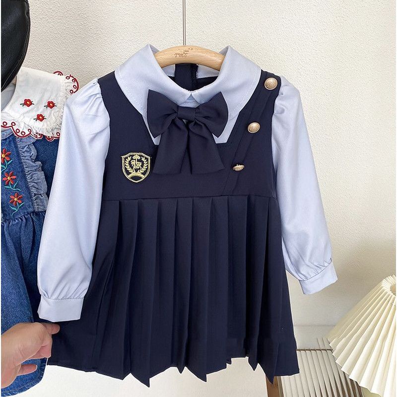 Babyleona dress ชุดนักเรียนเด็ก zootopia navy japan Dress
