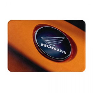 พรมเช็ดเท้า ผ้าสักหลาด กันลื่น ลายโลโก้รถจักรยานยนต์ Honda 16x24 นิ้ว พร้อมส่ง