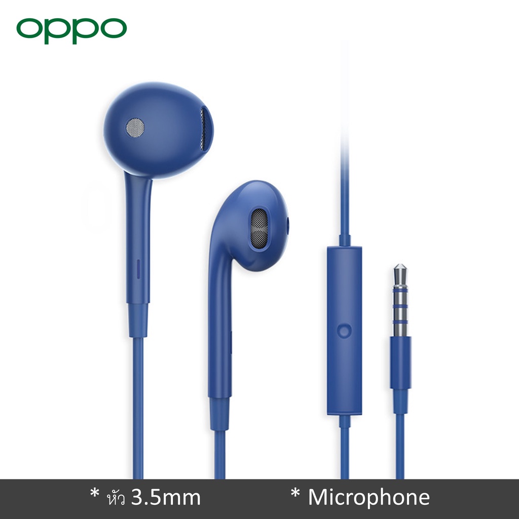หูฟัง OPPO แท้ 100% รุ่น MH135 3.5mm / typeC มีไมค์ เบสหนัก เสียงใส ไมค์ชัด ของแท้ หูฟัง reno