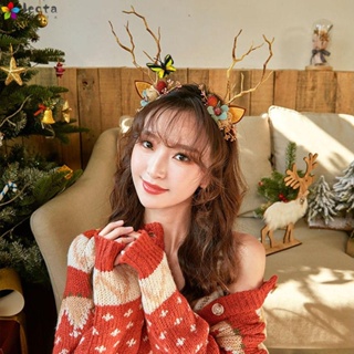LEOTA Christmas Antler Headbands For Girls Headwear Sweet Birthday Gifts Deer Horn Butterfly LED light Cosplay Korean Style Hairbands