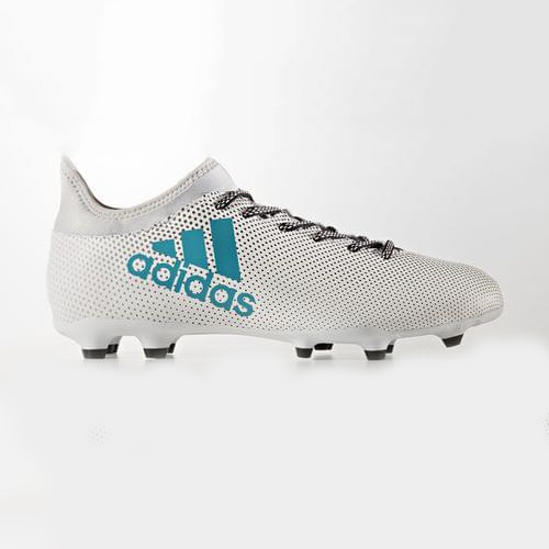 Adidas รองเท้าฟุตบอล / สตั๊ด X 17.3 FG | White/Energy Blue/Clear Grey ( S82362 )