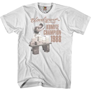 1988 Kumite Champion Bloodsport T-Shirt เสื้อตราหานคู่ เสื้อคู่ เสื้อสาวอวบ