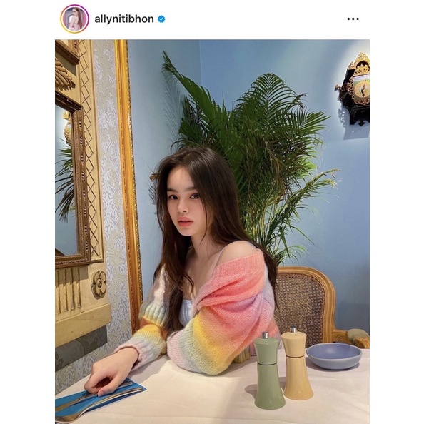 เสื้อไหมพรมแขนยาวสีพาสเทล