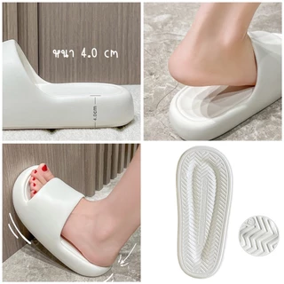 GaGiNang/พร้อมส่ง รองเท้าแตะส้นหนา รองเท้าเกาหลี ใส่ในบ้าน พื้นนิ่ม
