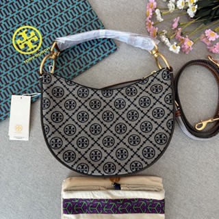 Tory Burch T Monogram Mini Crescent Bag มีสายยาวถอดได้ ปรับได้ค่ะ