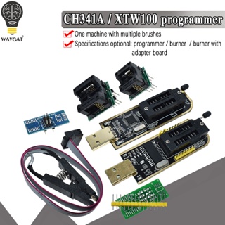 โมดูลโปรแกรมเมอร์ CH341A 24 25 Series EEPROM Flash BIOS CH341 USB และคลิปทดสอบ SOIC8 SOP8 สําหรับ EEPROM 93CXX 25CXX 24CXX