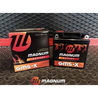 แบตเตอรี่แห้งรถมอเตอร์ไซด์ MAGNUM รุ่น GM5-X  รุ่นรถ  Honda CRF230F / EZ90 Yamaha Mate /Spark /WR250F /WR450F Suzuki