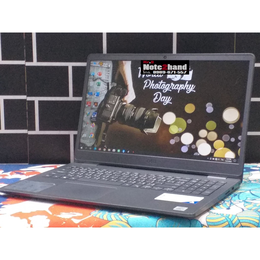 โน๊ตบุ๊คมือสอง DELL CPU Core i3-1005G1 จอ15.6”FHD แรม4+NVMe 256+วินโดว์+ประกันศูนย์