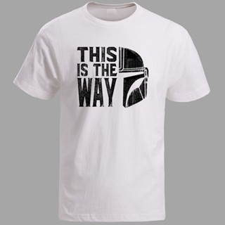 ☸BWCB-เสื้อยืดแขนสั้นผ้าฝ้ายพิมพ์ลาย this is the way mandalorian yoda สําหรับผู้ชาย