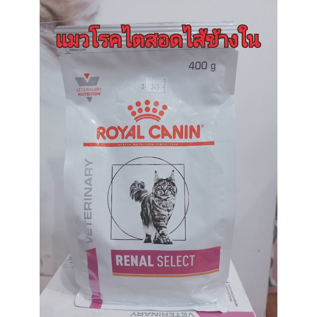 Royal Canin Renal Select อาหารแมวโรคไตซีเล็ค400 g สอดไส้ข้างใน12/03/26